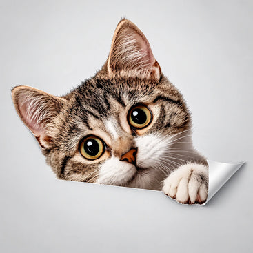 Peeking Cat PVC Wall Sticker