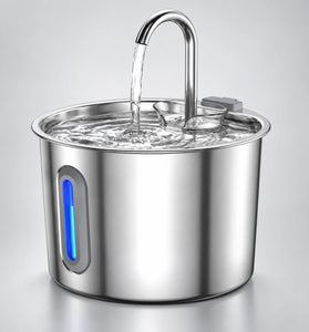 2.2 L Stainless Steel Cat Water Fountain with LED