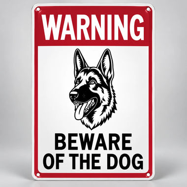 Beware of Dog German Shepherd Metal Sign