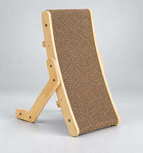 3-in-1 Wooden Cat Scratcher & Lounge Bed