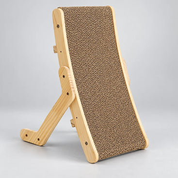 3-in-1 Wooden Cat Scratcher & Lounge Bed