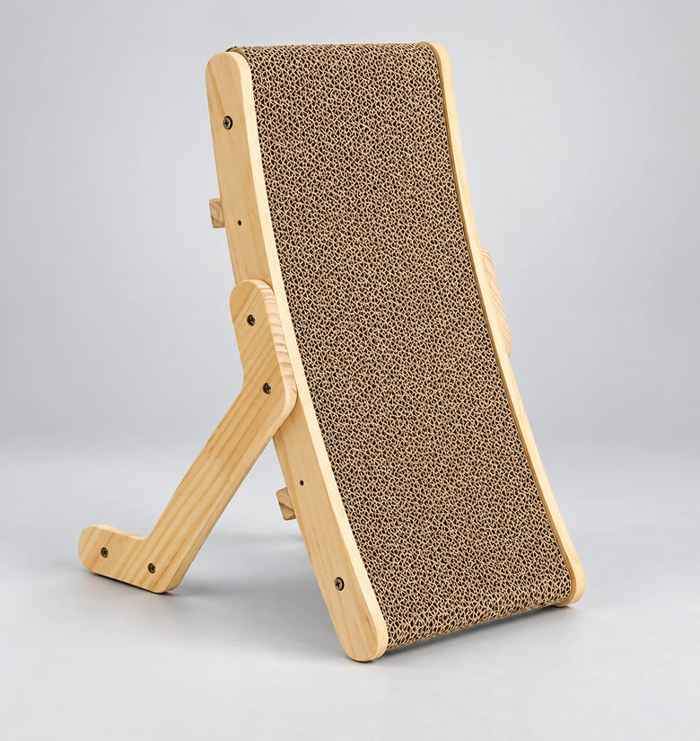 3-in-1 Wooden Cat Scratcher & Lounge Bed
