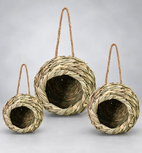 Natural Woven Grass Hanging Bird Nest