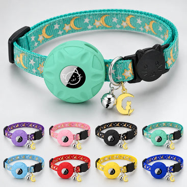 AirTag-Compatible Breakaway Cat Collar with Holder
