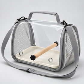 Portable Bird Travel Carrier with Perch