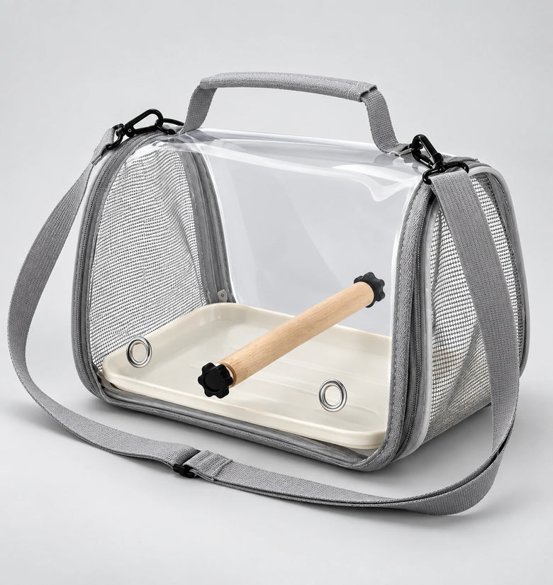 Portable Bird Travel Carrier with Perch