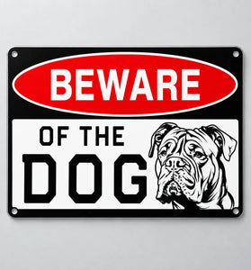 Beware of Dog Cane Corso Metal Sign