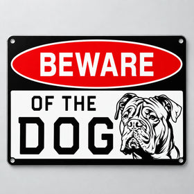 Beware of Dog Cane Corso Metal Sign