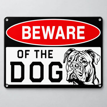 Beware of Dog Cane Corso Metal Sign