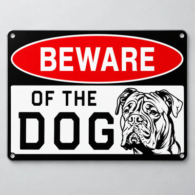 Beware of Dog Cane Corso Metal Sign