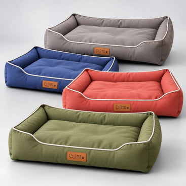 Cushioned Dog & Cat Sofa Bed with Waterproof Liner