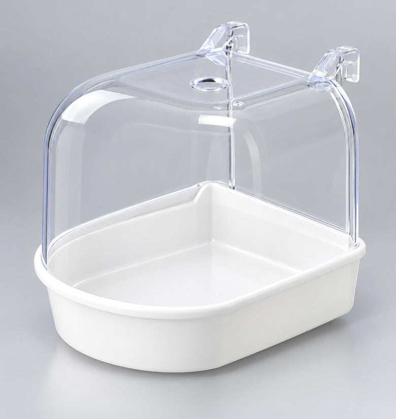 Transparent Splash-Guard Bird Bath