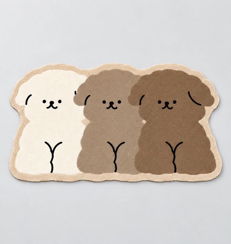 Tricolour Puppy Absorbent Non-Slip Floor Mat