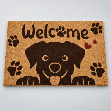 Dog-Themed Non-Slip Welcome Door Mat