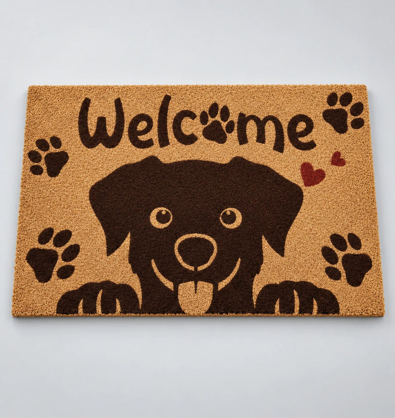 Dog-Themed Non-Slip Welcome Door Mat