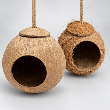Natural Coconut Shell Bird Nest House