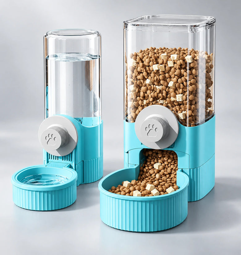 Hanging Gravity Pet Feeder & Water Dispenser