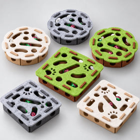 Interactive Felt Cat Puzzle Maze Toy