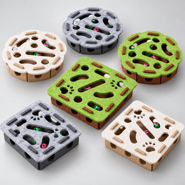 Interactive Felt Cat Puzzle Maze Toy