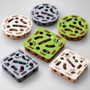 Interactive Felt Cat Puzzle Maze Toy