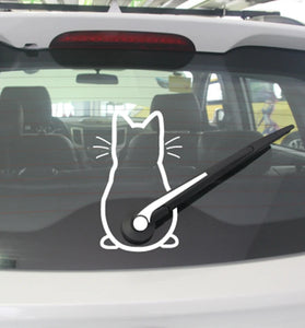 Kitty Cat Car Wiper Sticker