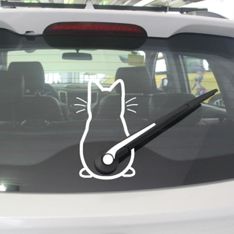 Kitty Cat Car Wiper Sticker