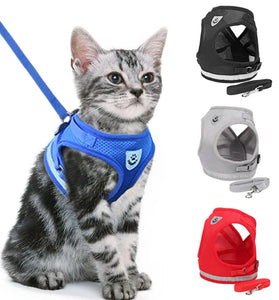 Reflective Cat Harness and Leash Set
