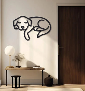 Minimalist Dog Metal Wall Art
