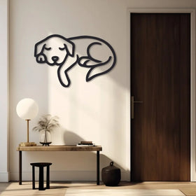 Minimalist Dog Metal Wall Art