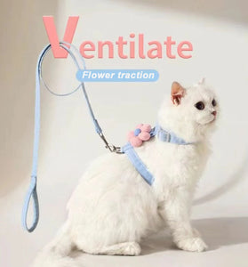 Adjustable Cat Harness and Leash Set