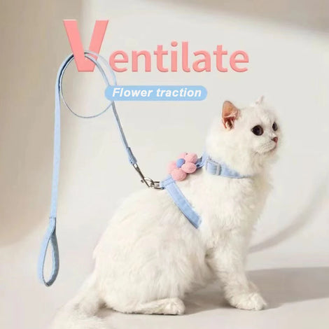 Adjustable Cat Harness and Leash Set