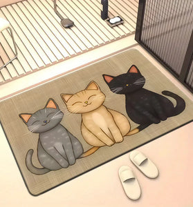 Cute Cartoon Cat Doormat