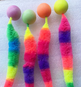 Cat interactive toys Tickle Cat Colorful bouncing ball Pet supplies Puzzle teasing indoor cat worm caterpillar elastic toy