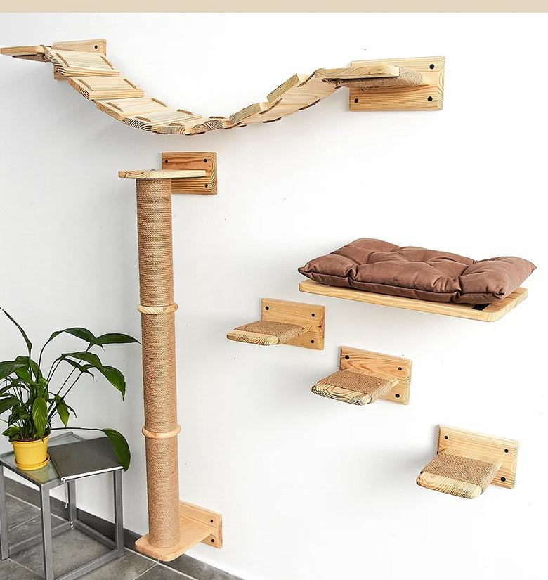Wall Mounted Cat Climbing Shelf