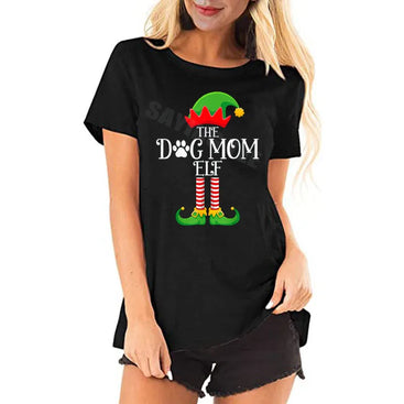 Dog Mum Elf Christmas Women’s T-Shirt