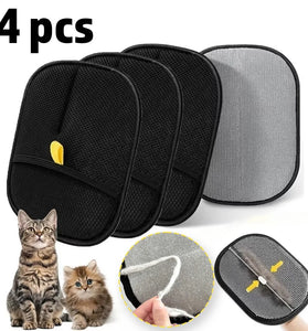 Pet Hair Cleaning Removal Gloves Pet Double-sided Grooming Glove Reusable Tool Sofa Carpets Cat Dog Hair Cleaning Tools 1~4pcs