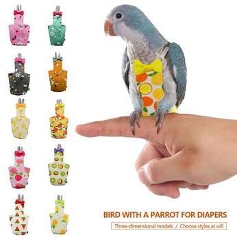 Parrot Diaper Flight Suit with Bowtie