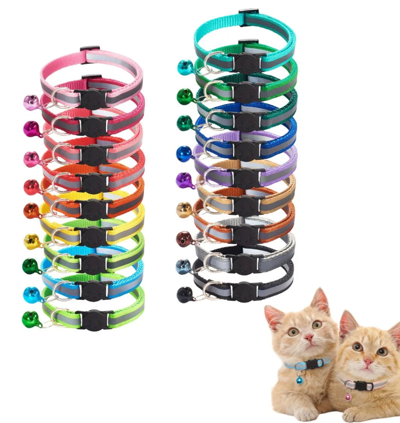 Reflective Breakaway Cat Collar with Bell
