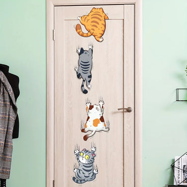 Climbing Cat PVC Wall Sticker