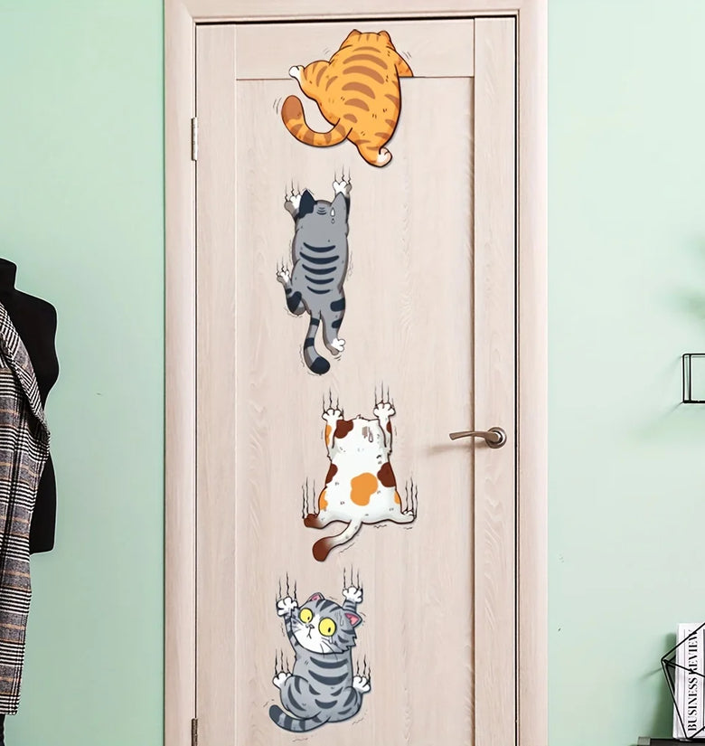 Climbing Cat PVC Wall Sticker