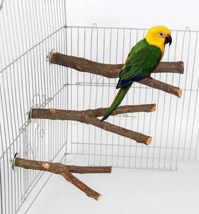 1pcs 15/20/30cm Birds Accessories Bird Cage Sticks Wooden Stuff Stand Tree Branch Perches Asesorips Para Aves Vogel Stokjes