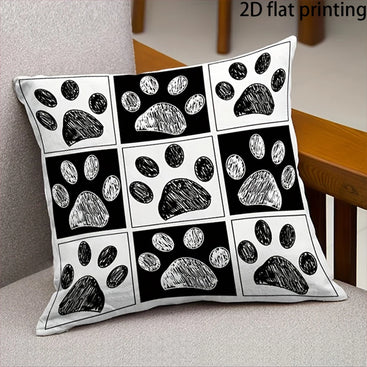 Cat Paw Print Cushion Cover