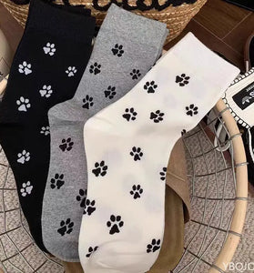 3-Pair Puppy Paw Print Women’s Socks