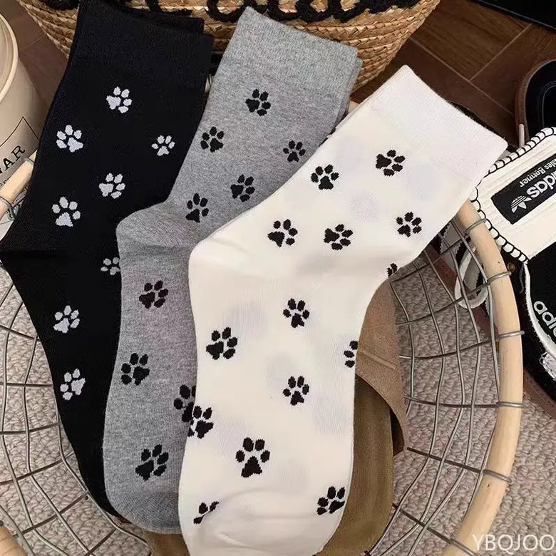 3-Pair Puppy Paw Print Women’s Socks