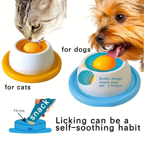 Anti-Spill Slow Feeder Lick Toy for Cats & Dogs