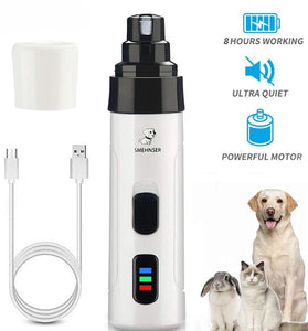 Dog Nail Grinders Painless USB Charging  Rechargeable Pet Nail Clippers Quiet Electric Dog Cat Paws Nail Grooming Trimmer Tools