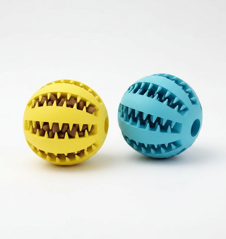 Rubber Treat Ball Dog Toy