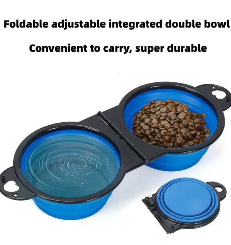 2-in-1 Foldable Travel Pet Bowl