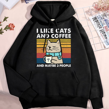 I Like Cats & Coffee Hoodie