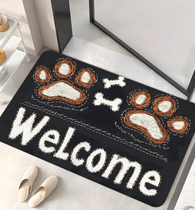 Dog Paw Welcome Doormat